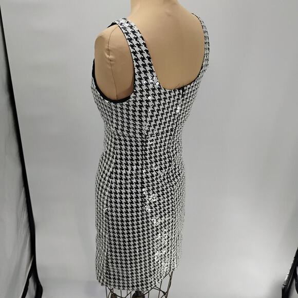 Bailey Embellished Houndstooth Knit Mini Dress sequin texture checkered mini - Picture 11 of 16